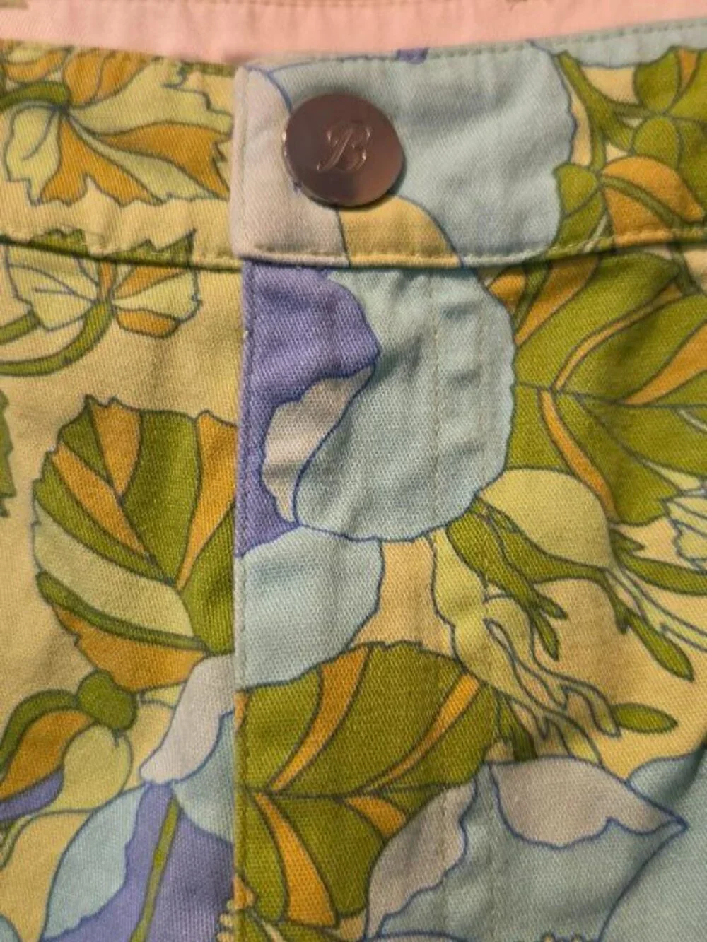 Bonobos Men Flat Front Casual Chino Shorts Tropical Print